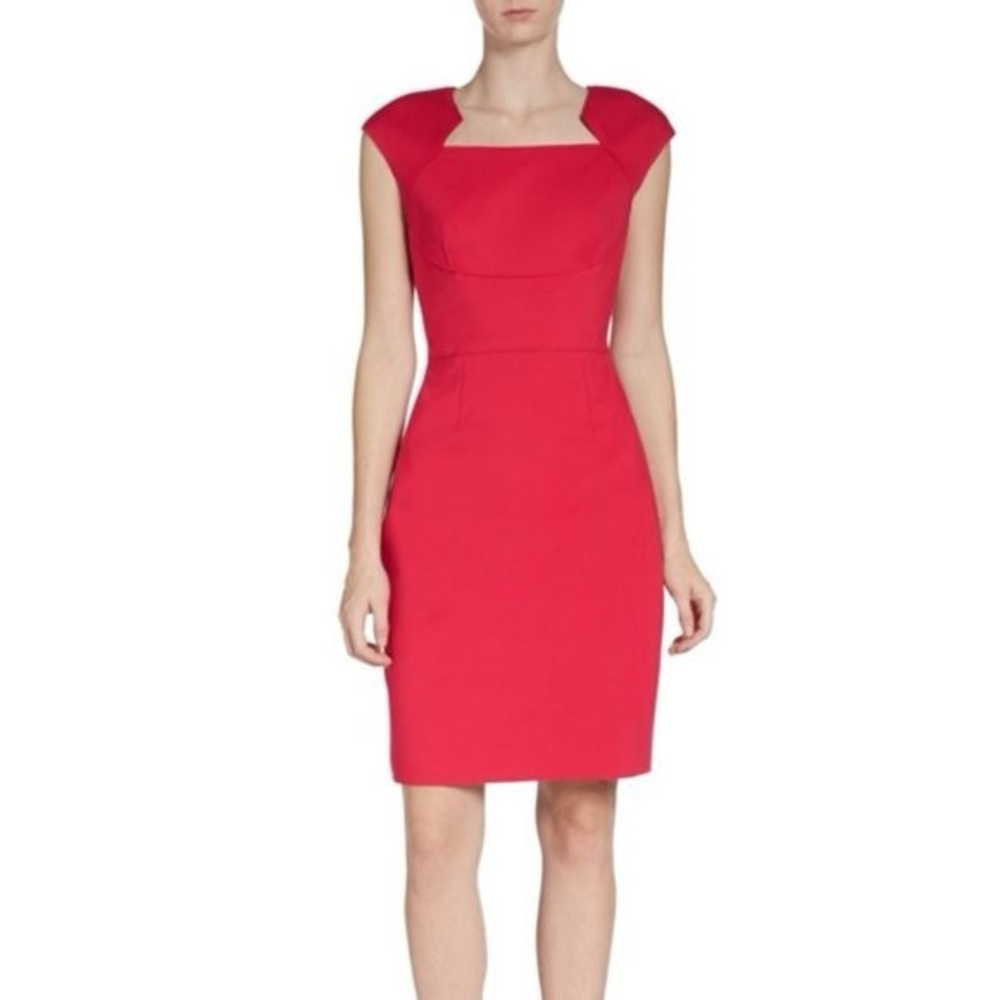 Tahari Bernadette Red Dress